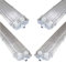 pureled SET 4x LED Feuchtraumleuchte Wannenleuchte Keller Werkstatt IP65 8x T8 LED 150cm 24W 4000K G13 Bürolampe