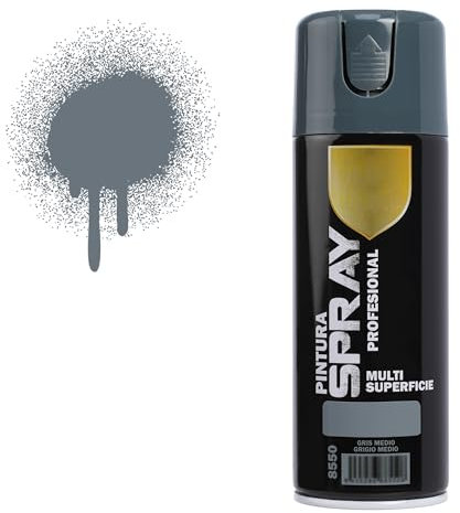 H HANSEL HOME Pintura Spray Gris Medio 400 Ml
