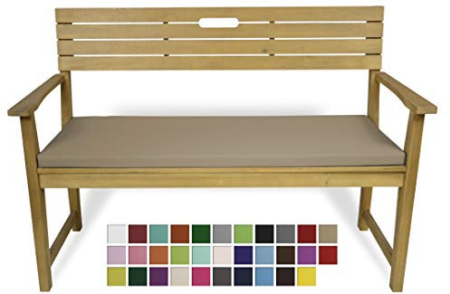 Rollmayer Bankkissen Bankauflage Sitzkissen Bankpolster Auflage für Bänke in Haus und Garten Kollektion Vivid, 1 Stück (Beige 3, 140x50x4cm)