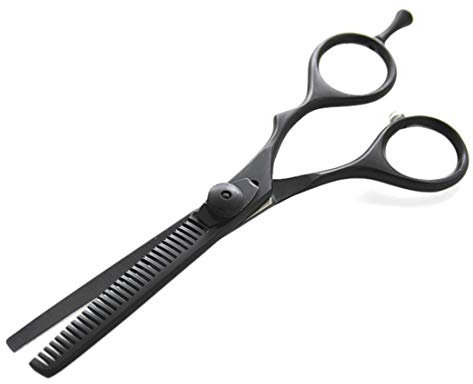 Offset Haar Effilierschere, Barber Effilierschere, schwarze Friseur Effilierschere für alle Haartypen – Präsentationskoffer