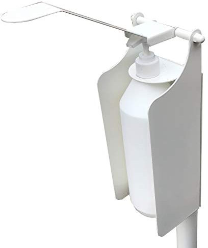 Handdesinfektion Desinifektionsmittel Spender Ständer Hand Desinfektion Desinfektionsmittelspender für Outddor und Indoor wetterfest Weiß