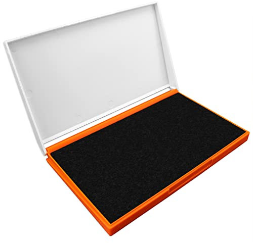 ZIGEL Großes Stempelkissen – 10,2 x 19,2 cm – hochwertiges Filz-Pad (schwarz)