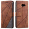 SONWO Hülle für Samsung Galaxy A5 2017, Premium Leder PU Handyhülle Flip Case Wallet Silikon Bumper Schutzhülle Klapphülle für Galaxy A5 2017, Braun