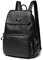 FANDARE Echtes Leder Rucksack Damen Stylisch Rucksäcke Wasserdicht Daypack Schultasche für Universität Arbeit Einkaufen Reise Rucksack Schwarz