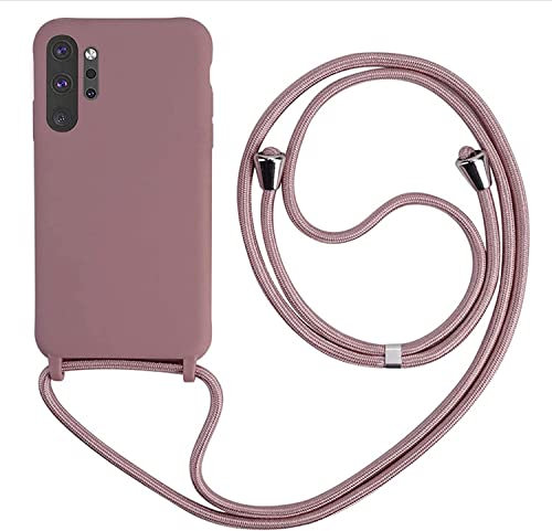 xingting EU Collana Porta Cellulare Compatibile con Custodia per Samsung Galaxy Note 10 Plus-Custodia da Collo per Smartphone,Cover con Cordoncino da Indossare-Rosa Oro