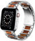 Miimall Cinturino per Apple Watch 38 mm/40 mm, in legno in acciaio inossidabile con cinturino in legno di sandalo con chiusura a farfalla in metallo per iWatch serie SE 7/6/5/4/3/2/1 (argento)