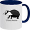 Shirtinstyle Kindertasse, lustige Tiere Dachs mit Wunschnamen, Tasse Pott Kaffeetasse Teetasse Logo, Spruch, Spruch, Motiv, Farbe blau