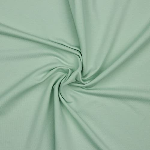 French Terry Uni Meterware Tex + GOTS zertifiziert über 50 Farben zur Auswahl Sweat (015 I Hellgrün, 50 x 150cm)