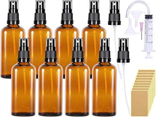 Bote spray pulverizador 8pcs 100ml spray bottle pulverizador cristal pulverizador vacíopara rellenar pulverizador portátil para perfume cosméticos cuidado del cuerpo líquido aceites marrón