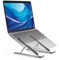 Durable Tischständer für Laptop/Tablet bis 15, faltbar und höhenverstellbar, inkl. Transportbeutel, silber, 505123