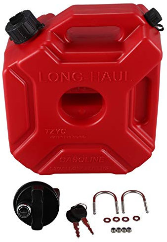 Zunedhys Bidon verrouillable en plastique de 5 L pour voiture, moto, jerrican essence, , bidon