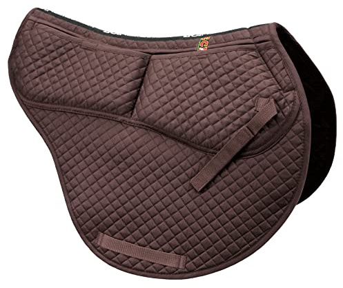 ECP Equine Comfort Products Konturierte Allzweck-Korrektur-Schabracke mit verstellbaren Memory-Schaum-Einsätzen für individuelle Unterstützung, rutschfest, stoßdämpfend, 55,9 cm Rücken, 49,5 cm Länge