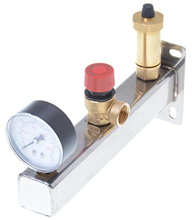 Aqbau® Sicherheitsgruppe | Kesselsicherheitsgruppe | Heizung 3 Bar (Edelstahl)