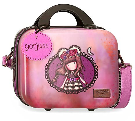 Gorjuss Frida Kosmetiktasche, anpassbar, mit Umhängetasche, Rosa, 29 x 21 x 15 cm, starr, ABS, 9,14 l, 0,63 kg, Rosa, Talla única, Anpassbare Kulturtasche mit Umhängetasche