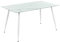 MOG CASA Mesa de Comedor Fija Rectangular Beale | 140 x 80 x 75 cm | Ideal para Cocina o Salón | Materiales Resistentes | Tablero con Efecto Mármol Blanco | Patas de Metal en Blanco