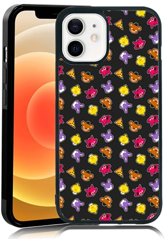 MMYAJT Cute Cartoon Bear and Foxy Phone Case Fit for iPhone 12/12 Pro, TPU Shockproof Protective iPhone Case FNAF Five Nights Phone Cover Gift for Boy Girl Men Women