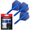 Target Darts K Flex Integrated Dart Flights and Shafts, Nr.6 Blau (Short) | 3er Pack K-Flex - No6, Kflex All In One Moulded Dart Flight & Stem | Professionelles Dart Zubehör