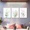 Enartly Blumenbilder, Wandkunst, Blumen, Rose, Leinwand, Eukalyptus, botanische Pflanzen, Gemälde, Blattdrucke, minimalistisch, einfaches Kunstwerk, gerahmt für Badezimmer, Wohnzimmer, Schlafzimmer,