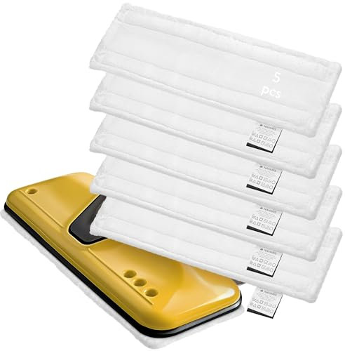 Navaris 5x Housse de rechange pour nettoyeur vapeur - Kit de lingettes microfibres - Compatible avec Kärcher EasyFix série SC 2 SC 3 SC 4 SC 5 - Chiffons microfibres de rechange - Chiffons pour le sol