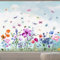 Fensterbilder Frühling Selbstklebend Blumen Schmetterling Fensteraufkleber Fenstersticker Aufkleber Fensterdeko Anti-Kollision Fensterfolie für Kinderzimmer Badezimmer Wohnzimmer