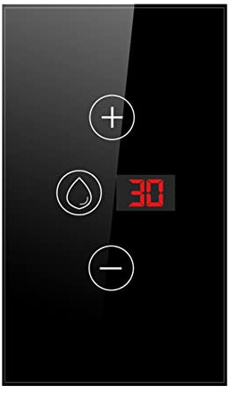 rieder Caldaia Wi-Fi Intelligente Interruttore per Scaldabagno Intelligente Standard USA il Controllo 'App Tuya Smart Life Funziona con per Nero