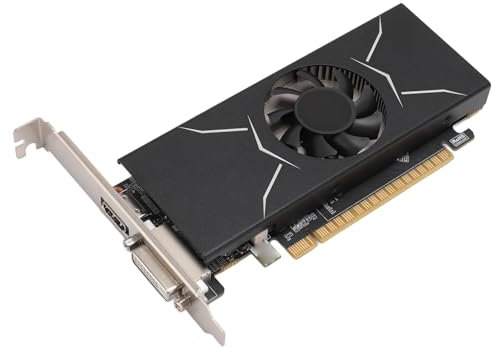 Zunate Carte Graphique GTX 1050 Ti 4 Go, Carte Graphique GDDR5 128 Bits avec Interface HDMI et DVI, Ventilateur de Refroidissement Unique, PCI Express 3.0 X 16, Carte Graphique de Jeu