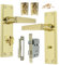 Betley Butterfly Victorian Straight Handle Brass Latch Lock for Bathroom WC Toilet Door, 3 Lever Mortice Lock, 3 Hinges (Bathroom Pack)