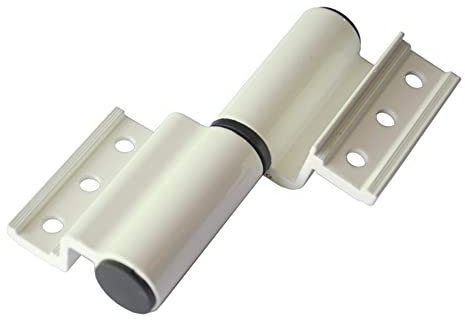 Puente roto de bricolaje, puerta de aluminio, bisagra de puerta de aleación de aluminio, bisagra de puerta plana, resistente y de uso prolongado. - Blanco izquierdo