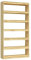 Bücherregal Standregal freistehendes Büroregal Aktenregal Aufbewahrungsregal Raumteiler Lagerregal für Wohnzimmer, 100x30x200 cm Kiefer Massivholz