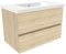 AICA Meuble Salle de Bain 80cm Simple Vasque Chêne Wotan