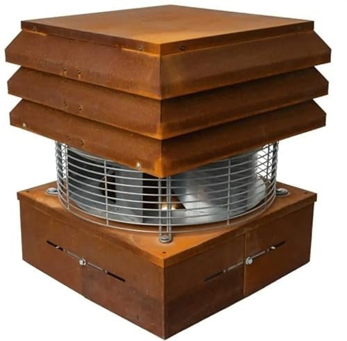 Aspiratore Per Camino Modello Professionale Acciaio Corten Aspirafumo Elettrico Tiracamino Tirafumo Comignolo Per Bbq