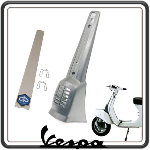 CALANDRA NASELLO COPRI STERZO COPRISTERZO MASCHERA MASCHERINA MANUBRIO CENTRALE ORIGINALE PIAGGIO PER VESPA 50 SPECIAL CON SCUDETTO E MODANATURA