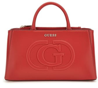 GUESS Eco Mietta Small Society Satchel Red