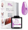 Vernis Semi Permanent UV/Led One Step 12 ml - Paillettes Lilas Nettoyantes - Effet Ongles foncés mais très brillants Avec ou Sans Base et Top Coat