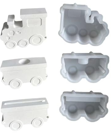 NRVTRE Silikonform Kerzenhalter Zug, Gießform Beton Kerzenhalter, Silikonformen Gießformen Kerzenhalter, Zug Silikon Formen Zum Gießen Für Stabkerzen