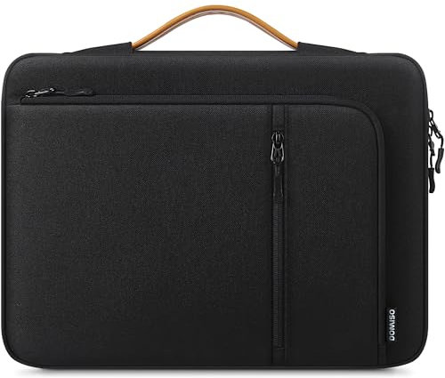 DOMISO Housse Protectrice 14 Pouces pour MacBook Pro M3/HP/ASUS/Dell Sacoche Ordinateur Portable 14 Pouces Anti-Choc, Étui Compatible PC Portable 14,Noir