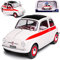 alles-meine.de GmbH FIAT 500 L Nuova Urmodell Weiss mit Roten Streifen 1957-1977 1/18 Solido Modell Auto mit individiuellem Wunschkennzeichen
