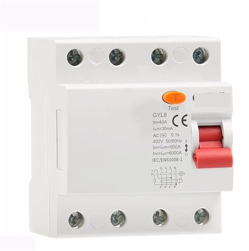 TYBOPHQJ GYL8 3Phase+N RCD Interruptor diferencial electromagnético 4P 25A 40A 63A 1 Uds(4P 25A,30mA)