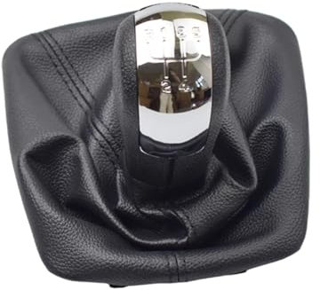 BHGMGEBLV Pomos Palanca Cambios Pomo Para Skoda Para Octavia 2004 2005 2006 2007 2008 2009 2010 2011 2012 Kit De Funda De Pomo De Palanca De Cambios De 5 Velocidades Palanca Velocidad Del Coche