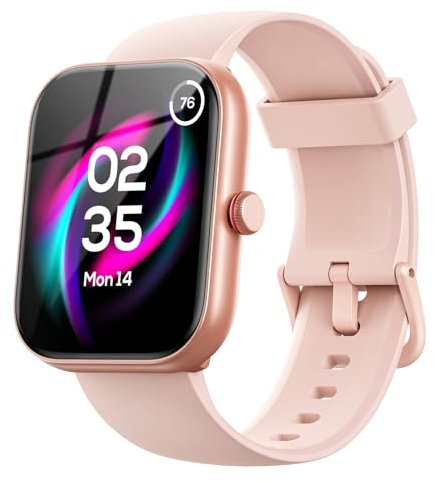 Smartwatch Herren Damen mit Telefonfunktion Alexa Integriert -Fitnessuhr 110+ Sportmodi &IP68-1,91 Schrittzähler Uhr für Android iOS Armbanduhr mit Pulsmesser SpO2 Stress Schlafmonitor -Rosa