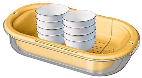 Jubilofex Passoire pour la cuisine - Passoire à pâtes pour évier - Panier à vaisselle à drainage rapide pour fruits, riz, pâtes et préparation des aliments