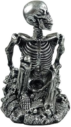 Small Wine Rack, Halloween Skull Counter Display, Resin Skeleton Bottle Holder, Spooky Storage Organizer for Wines or Spirits, Kitchen, Pantry, Cabinet, Bedroom, Halloween Decorations