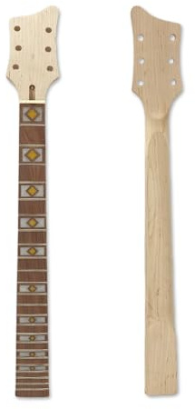 ModouString Maple Guitar Neck, 24.75 Scale Electric Guitar Neck 24 Fret with Rosewood Fingerboard - Bolt-On Heel Soild Wood