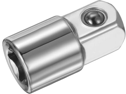 sourcing map Impact Socket Adapter 1/4 Female to 3/8 Male, Silver | Square Drive Increaser,Standard SAE Converter,Impact Driver Ratchet Wrench Breaker Bar Conversion