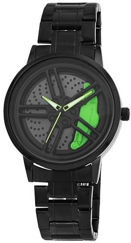 Raptor Damen Armbanduhr Analog in Schwarz, Gesamtlänge 23.5 cm, Edelstahlarmband – 3 ATM