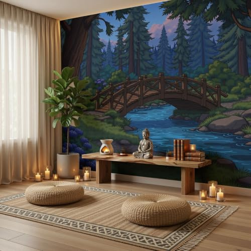 ANALTIRCE Cartoon Forest Photo Wallpaper for Living Room,
