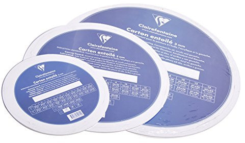 Clairefontaine 34174C Leinwand (3 mm, rund 40 cm Durchmesser, ideal für Nasstechniken, praktisch und einfach zu verwenden) weiß