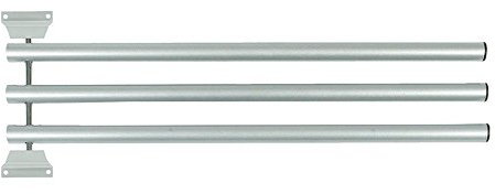 netproshop Deckenhalter mit 3 Schwenkbaren Armen Silber für Pferdedecken, Farbe:Silber
