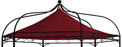DEGAMO Ersatzdach für Pavillon Modena 6-eckig, Bordeauxrot