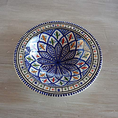 Lot de 6 assiettes Tebsi Bakir bleu - D 23 cm